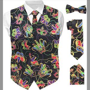Mardi Gras tuxedo vest Men's XL